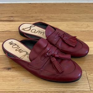 Sam Edelman Women's Paris Mule Loafer - Maroon US SIZE 7.5